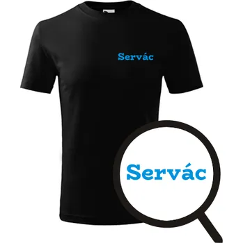 Chlapecké oblečení Černé dětské tričko Servác - dětské tričko se jménem - barva černá - velikost 8let