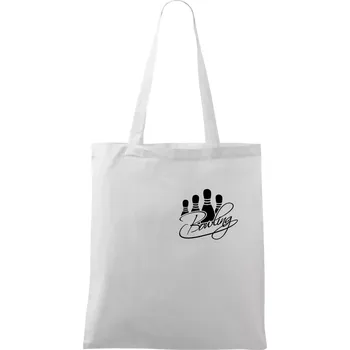 Bowling kuželky - Taška bavlněná - 42 x 38 cm ( Bílá )