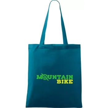 Mountain Bike nápis - Taška bavlněná - 42 x 38 cm ( Petrolejová )