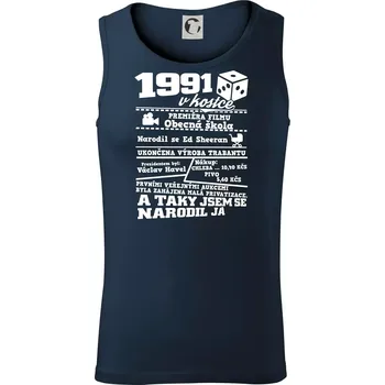 1991 v kostce - Tílko pánské Core - L ( Námořní modrá (velmi tmavá - téměř černá) )