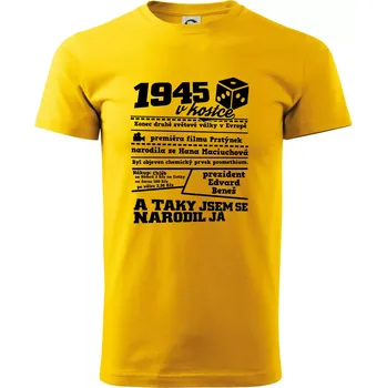 1945 v kostce - Triko extra velké (5-8XL) - 7XL ( Žlutá )