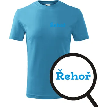 Chlapecké oblečení Tyrkysové dětské tričko Řehoř - dětské tričko se jménem - barva tyrkysová - velikost 4roky