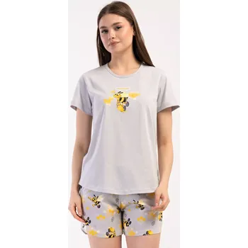 Dámské pyžamo Dámské pyžamo dlouhé Barbora šedá S