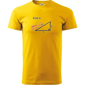 Pánské tričko Find X - geometrie - Triko extra velké (5-8XL) - 8XL ( Žlutá )