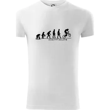 Pánské oblečení Evolution Downhill - Viper FIT - Pánské zůžené tričko - 2XL ( Bílá )
