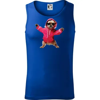 Yorkšír v mikině - Tílko pánské Core - L ( Královská modrá )