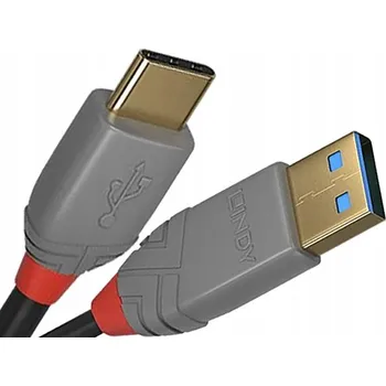 Datový kabel Kabel USB 2.0 AC lindy 36886 Anthra 1m