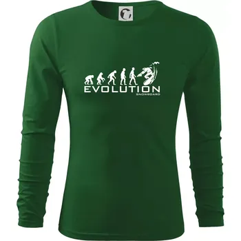 Pánské oblečení Evoluce snowboardu - Triko s dlouhým rukávem FIT-T long sleeve - S ( Lahvově zelená )