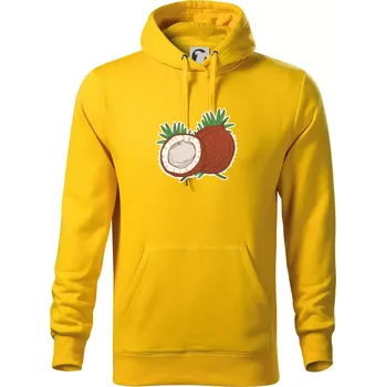 Pánská mikina Kokos - Mikina pánská Cape s kapucí - 5XL ( Žlutá )