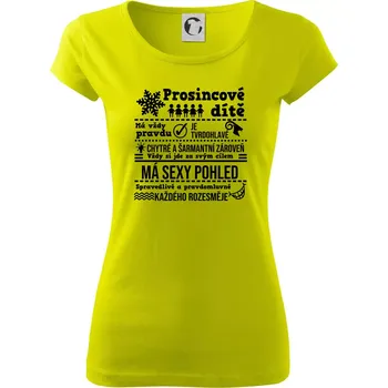 Dámské tričko Narozeniny prosinec - Dámské triko Pure - M ( Limetková )