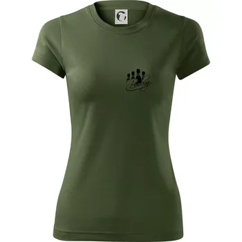 Dámské tričko Bowling kuželky - Dámské Fantasy sportovní (dresovina) - M ( Khaki )