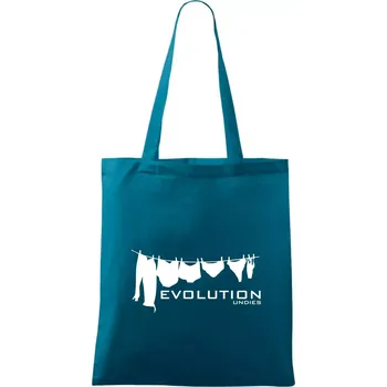 Evoluce spodního prádla - Taška bavlněná - 42 x 38 cm ( Petrolejová )