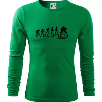 Pánské oblečení Evoluce Hockey brankář - Triko s dlouhým rukávem FIT-T long sleeve - S ( Středně zelená )