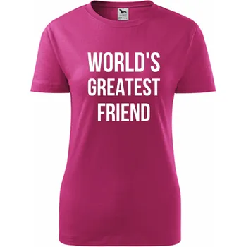 Purpurové dámské tričko Worlds Greatest Friend - barva purpurová - velikost S