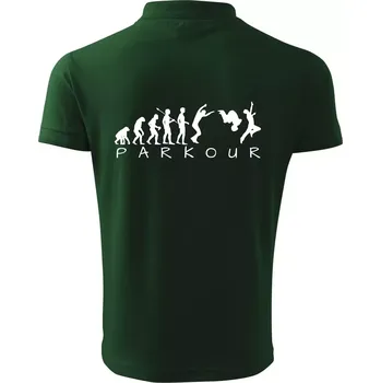 Pánská košile Parkour evoluce - Polokošile pánská Pique Polo 203 - 4XL ( Lahvově zelená )