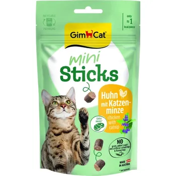 Pamlsek pro kočku 50g GimCat Mini Sticks - kuřecí se šantou kočičí