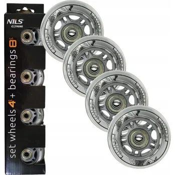 Kolečko k in-line bruslím KOLEČKA PRO KOLEČKOVÉ BRUSLE NILS 70x24 82A + LOŽISKA ABEC 7