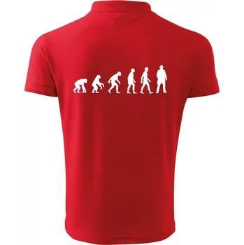 Pánská košile Evoluce cowboy - Polokošile pánská Pique Polo 203 - L ( Červená )