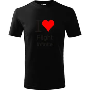 Černé dětské tričko I love Flight Infinite - barva černá - velikost 6let