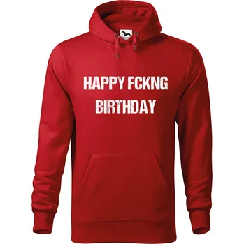 Pánská mikina DOBRÝ TRIKO Pánská mikina s potiskem FCKNG Velikost pánské mikiny: 4XL, Barva: Červená