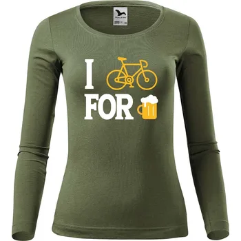 DOBRÝ TRIKO Dámské bavlněné triko For beer Velikost: XL, Barva: Khaki