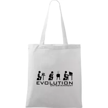Evoluce zábavy - Taška bavlněná - 42 x 38 cm ( Bílá )