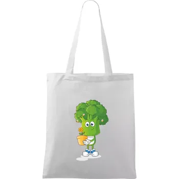 Brokolice zahrádkář - Taška bavlněná - 42 x 38 cm ( Bílá )