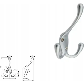 Věšák Nábytkový věšák REJS Soria L dvojitý HLINÍKOVÝ