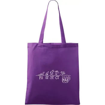 Pondělí až pátek evoluce pivo - Taška bavlněná - 42 x 38 cm ( Fialová )