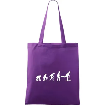 Evoluce koloběh koloběžka - Taška bavlněná - 42 x 38 cm ( Fialová )