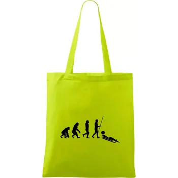 Evoluce jízdy na bobu - Taška bavlněná - 42 x 38 cm ( Limetková )