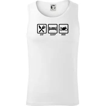 Eat sleep ride - silnice - Tílko pánské Core - M ( Bílá )