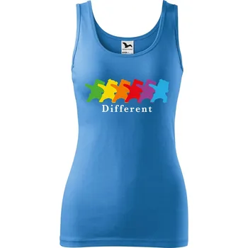 Dámské tričko DOBRÝ TRIKO Dámské tílko s potiskem Different Velikost: 2XL, Barva: Azurově modrá