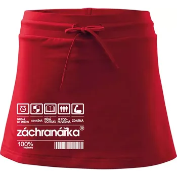 Dámská sukně Čárový kód záchranářka - Sportovní sukně - two in one - XS ( Červená )