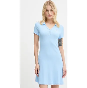 Dámské šaty Šaty Tommy Jeans DW0DW21172 modrá 50X, vel. M