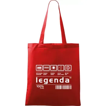 Nákupní taška Čárový kód - Legenda - Taška bavlněná - 42 x 38 cm ( Červená )