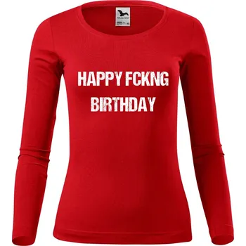 Dámské tričko DOBRÝ TRIKO Dámské bavlněné triko FCKNG Velikost: S, Barva: Červená