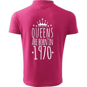 Pánská košile Queens are born in 1970 - Polokošile pánská Pique Polo 203 - 5XL ( Purpurová )