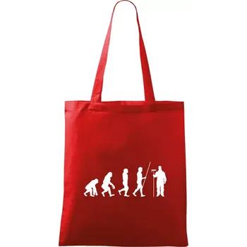 Nákupní taška Evoluce malíř pokojů - Taška bavlněná - 42 x 38 cm ( Červená )