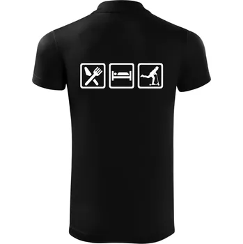 Pánská košile Eat sleep koloběh - koloběžka - Polokošile Victory sportovní (dresovina) - 3XL ( Černá )