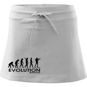Dámská sukně Evoluce biatlonu Biathlon - Sportovní sukně - two in one - M ( Bílá )