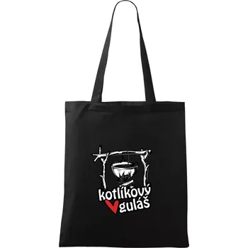 Nákupní taška Kotlíkový guláš - Taška bavlněná - 42 x 38 cm ( Černá )