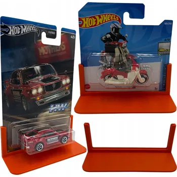 autíčko STOJAN / DRŽÁK NA AUTÍČKA AUTA HOT WHEELS, ORANŽOVÝ