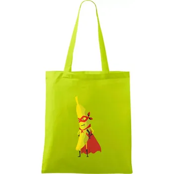 Banán superman - Taška bavlněná - 42 x 38 cm ( Limetková )