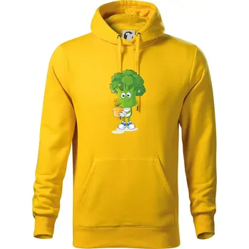 Pánská mikina Brokolice zahrádkář - Mikina pánská Cape s kapucí - 4XL ( Žlutá )