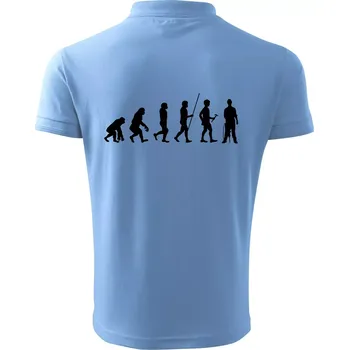 Pánská košile Evoluce zedník zbiječka - Polokošile pánská Pique Polo 203 - 2XL ( Pyžamově světlá modrá )