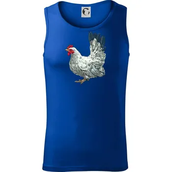 Slepice kreslená bílá - Tílko pánské Core - S ( Královská modrá )