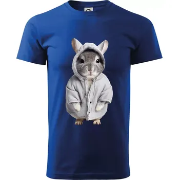 Křeček v mikině - Klasické pánské triko vyšší gramáže - M ( Královská modrá )