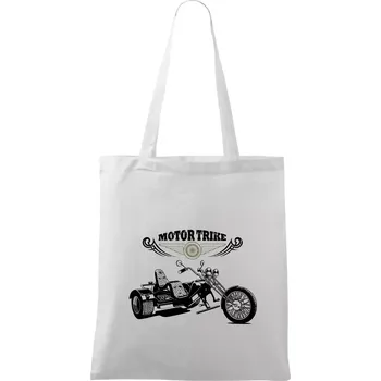 Nákupní taška Moto trike - Taška bavlněná - 42 x 38 cm ( Bílá )