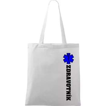 Hvězda života - zdravotník - Taška bavlněná - 42 x 38 cm ( Bílá )